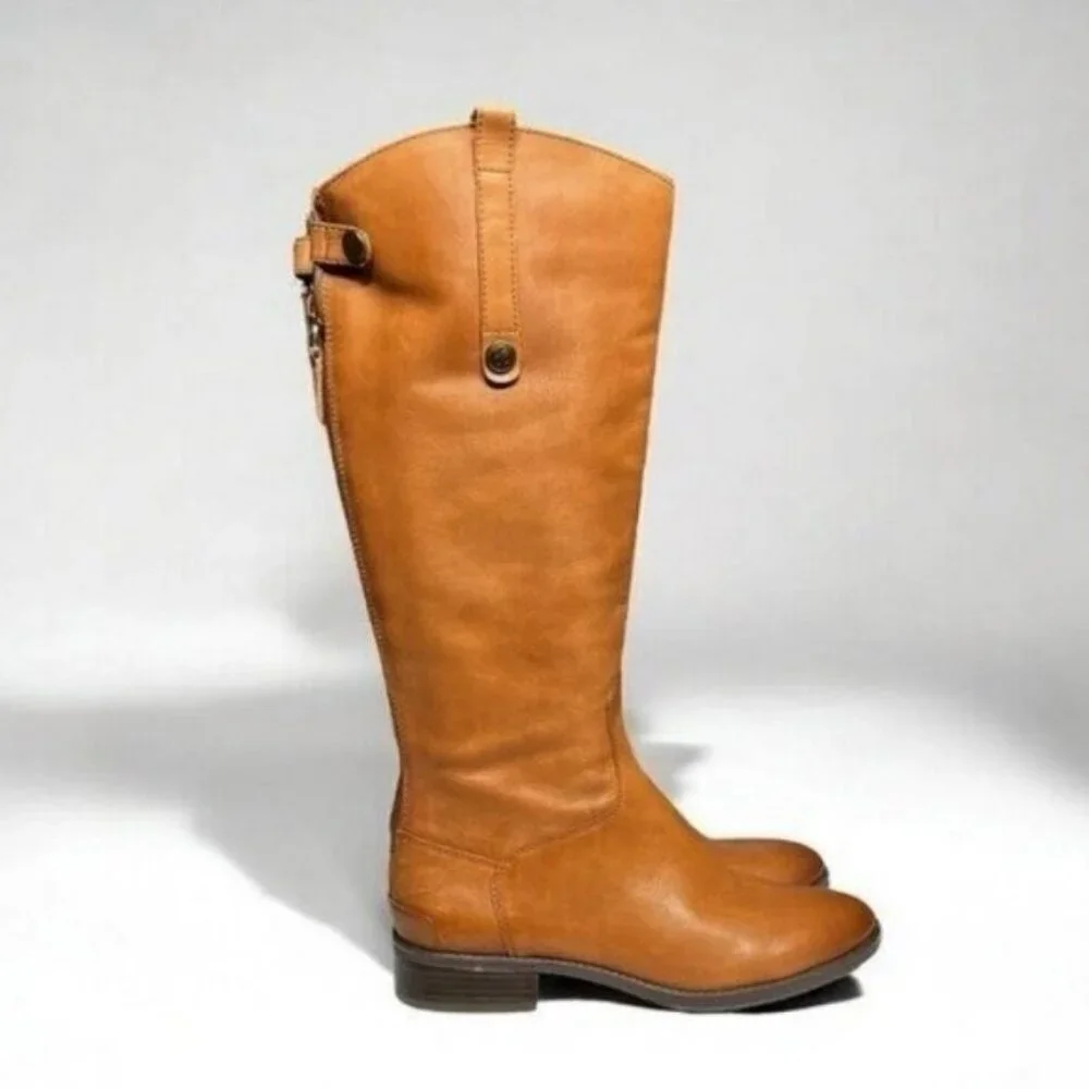 🌻NEW NWOT Sam Edelman Penny Equestrian Leather Riding Boots Girls 3 / Women 5